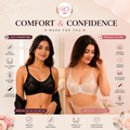 Elegant Floral Pure Cotton Non-Padded Bra