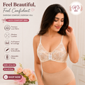 Elegant Floral Lace Support Bra for Women – Soft & Breathable