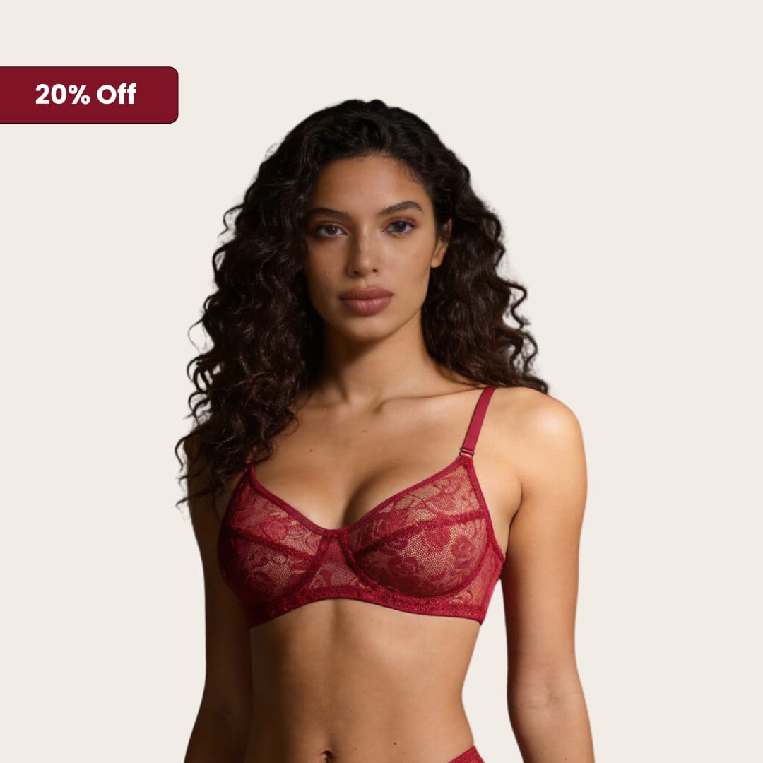 Soft Floral Lace Bra